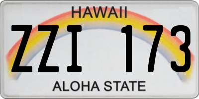 HI license plate ZZI173