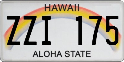 HI license plate ZZI175