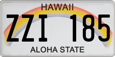 HI license plate ZZI185