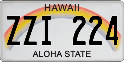 HI license plate ZZI224