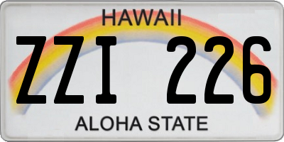 HI license plate ZZI226