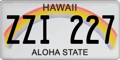 HI license plate ZZI227