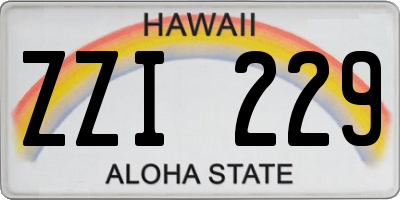 HI license plate ZZI229