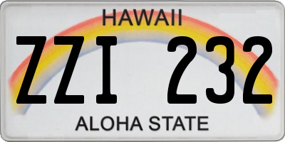 HI license plate ZZI232