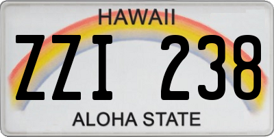 HI license plate ZZI238