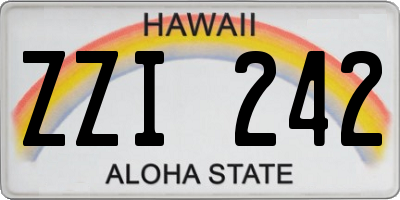 HI license plate ZZI242