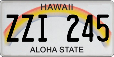 HI license plate ZZI245