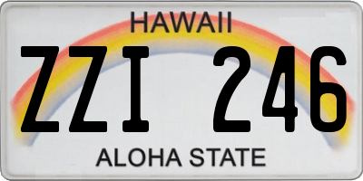 HI license plate ZZI246