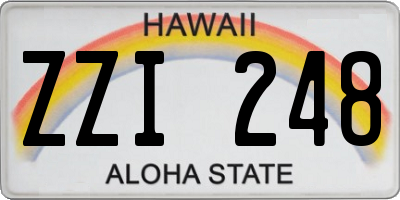 HI license plate ZZI248