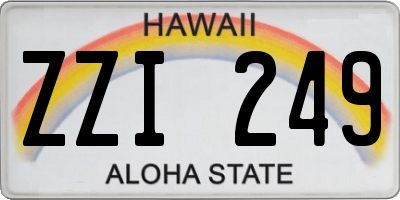 HI license plate ZZI249