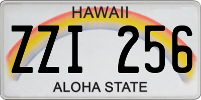 HI license plate ZZI256