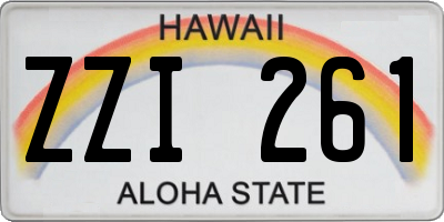 HI license plate ZZI261