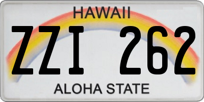 HI license plate ZZI262