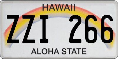 HI license plate ZZI266