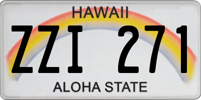 HI license plate ZZI271