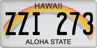 HI license plate ZZI273