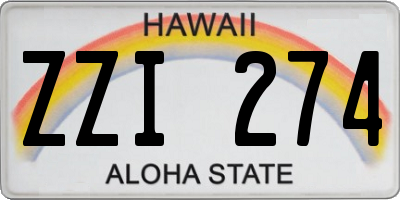 HI license plate ZZI274