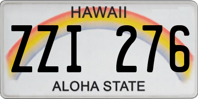 HI license plate ZZI276