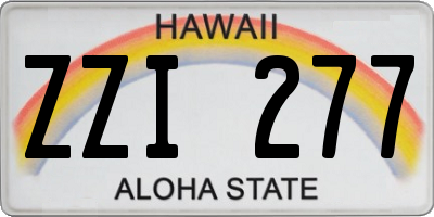 HI license plate ZZI277