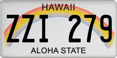 HI license plate ZZI279