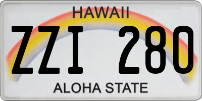 HI license plate ZZI280