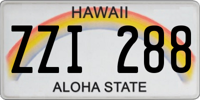 HI license plate ZZI288