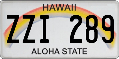 HI license plate ZZI289