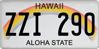 HI license plate ZZI290