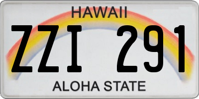 HI license plate ZZI291