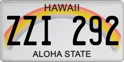 HI license plate ZZI292