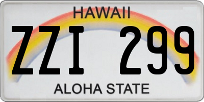 HI license plate ZZI299