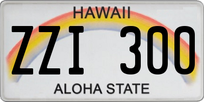 HI license plate ZZI300