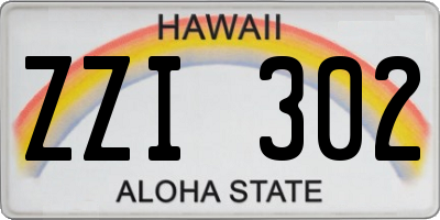 HI license plate ZZI302