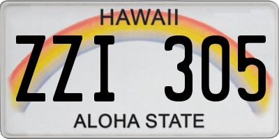 HI license plate ZZI305