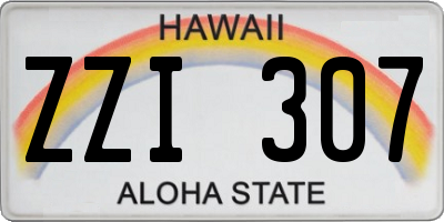 HI license plate ZZI307