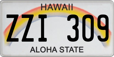 HI license plate ZZI309