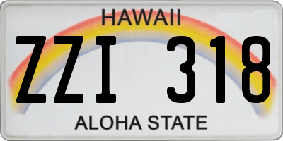 HI license plate ZZI318