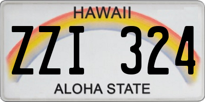 HI license plate ZZI324