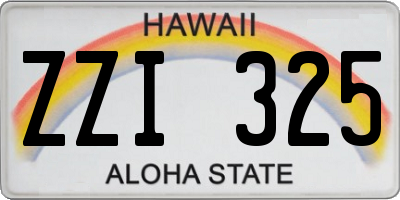 HI license plate ZZI325