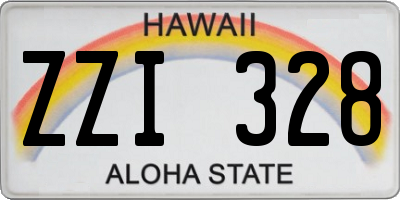 HI license plate ZZI328