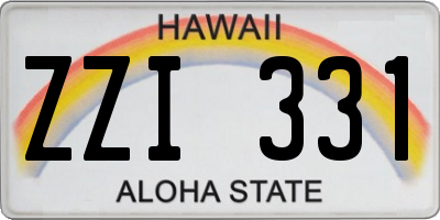 HI license plate ZZI331