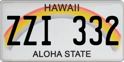 HI license plate ZZI332