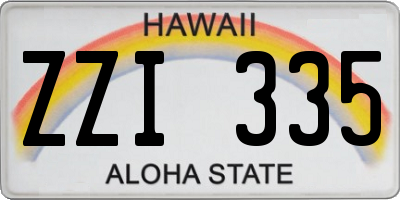 HI license plate ZZI335