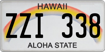 HI license plate ZZI338