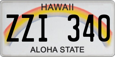 HI license plate ZZI340