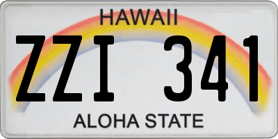 HI license plate ZZI341