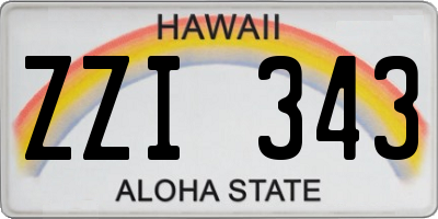 HI license plate ZZI343