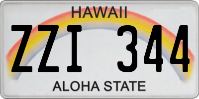 HI license plate ZZI344