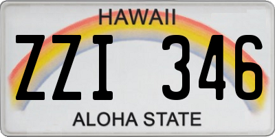 HI license plate ZZI346