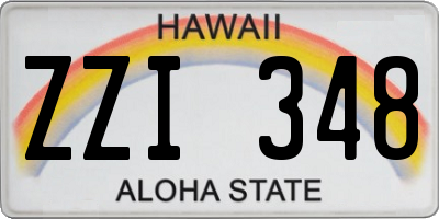 HI license plate ZZI348